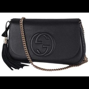 GUCCI Soho Disco Black Leather Crossbody